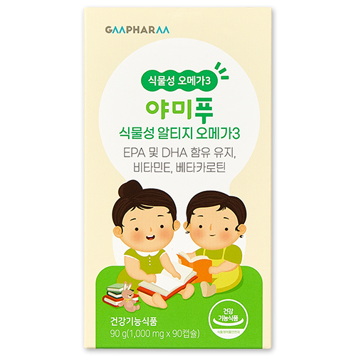 [지엠팜] 야미푸 식물성 알티지 오메가3 (DHA, 비타민 E, 베타카로틴) / 30일분